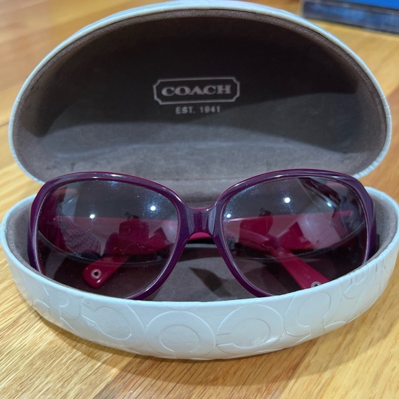 Coach Burgundy Sunglasses - Picture 2 of 5